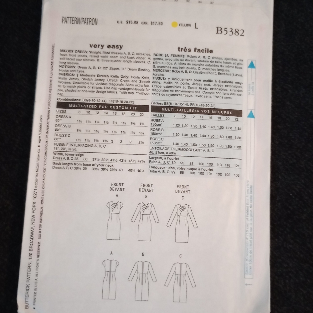 Uncut sewing patterns - Picture 9 of 9